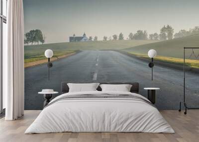 Foggy Road at Keeneland Wall mural