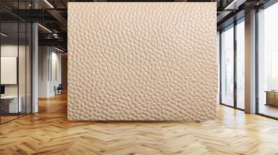 cream color background from leather texture Wall mural