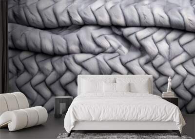 grey chevron plush blanket texture Wall mural