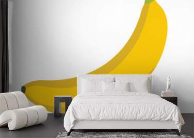 Banana design juicy fresh fruit icon vector template. Raw banana. Eco bio health food Wall mural