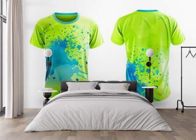 sport t shirts on a white background Wall mural