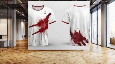 t shirt design on white background Wall mural