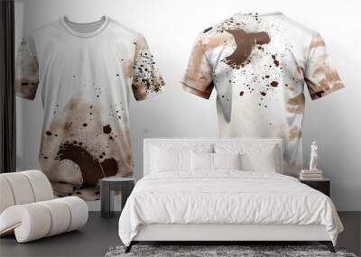 t shirts on white background Wall mural