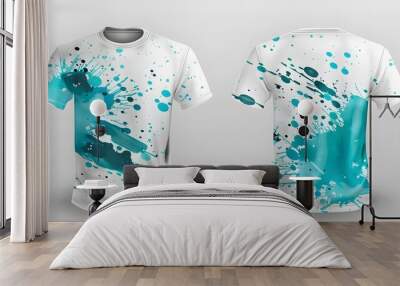 t shirts on white background Wall mural