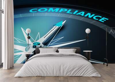 Compass Needle is Pointing Title of Compliance Wall mural