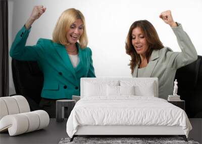 two business women working on laptop 9 Wall mural