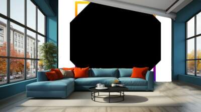 black geometric frame Wall mural