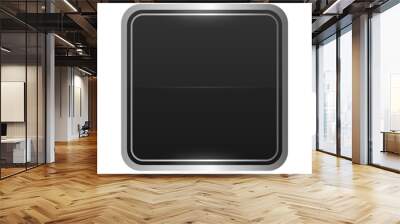 black square silver frame background
 Wall mural