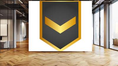 gold rank badge Wall mural