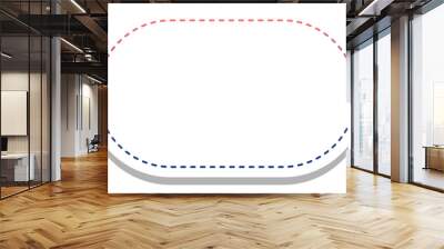 gradient round rectangle frame with white background
 Wall mural