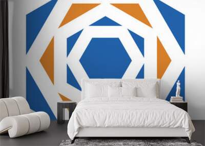 Hexagon logo Wall mural