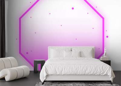 octagon neon light frame
 Wall mural