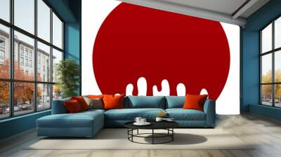 red circle blood drips Wall mural