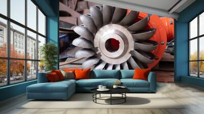 Pelton turbine runner Wall mural