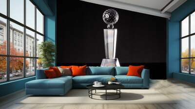 glass trophy in black background Wall mural