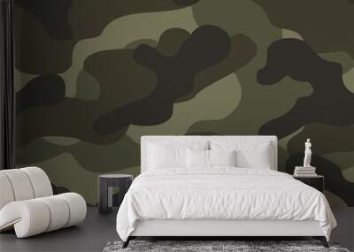 military camouflage vector seamless pattern Wall mural