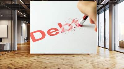 Erasing or deleting debt Wall mural