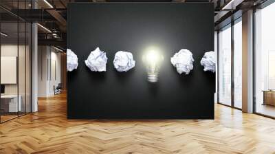 light bulb idea Wall mural