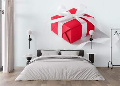 Red gift box Wall mural