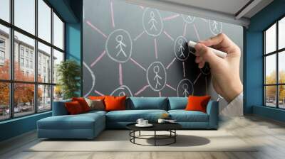 Social network Wall mural