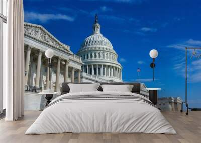 Marble Portico and Dome of Capital Wall mural