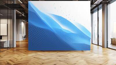 abstract blue curve design , website template Wall mural