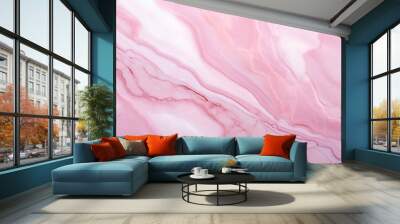 Closeup surface abstract pink marble textured background at marble floor Wall mural