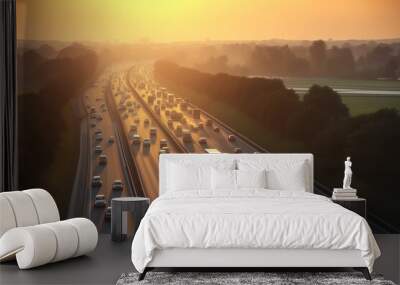 Motorway traffic Wall mural