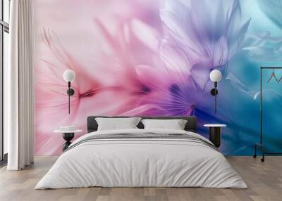 Soft abstract gradient background, abstract dandelion flower Wall mural