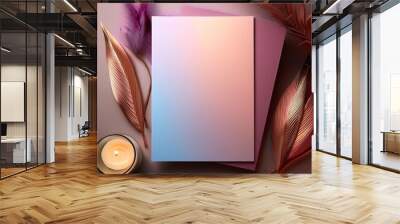 8 5x11 in blank mockup with trendy gradient Wall mural