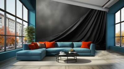 Abstract Luxury Blur Dark Gray and Black Gradient used as a background Wall mural