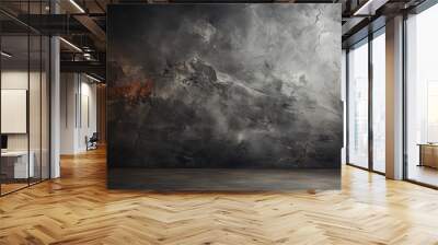 Dark cement wall background for graphic design or wallpaper Wall mural