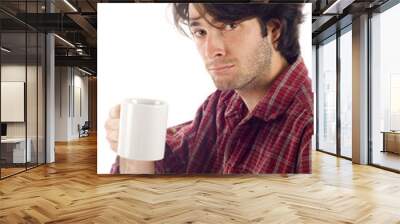 Man Drinking a Coffee Wall mural