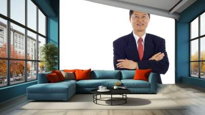 senior asian business man Wall mural