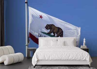 california flag is waving in the wind with motion blur. Wall mural