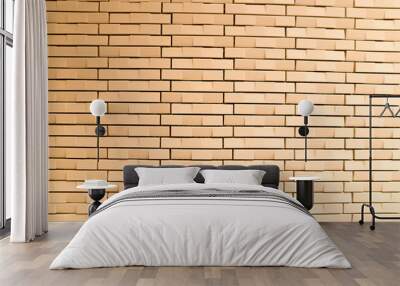 Brown rectangle, block wall Wall mural