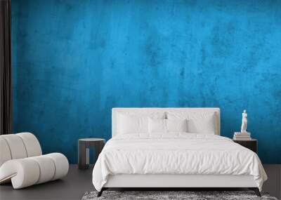 Blue Texture of old gray concrete wall for background, grunge background, panorama Wall mural