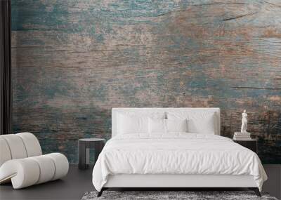 vintage of rustic blue wooden for background texture  Wall mural