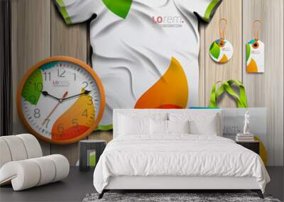 Corporate identity template and promotional gifts Wall mural