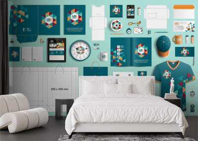 Stationery template design Wall mural