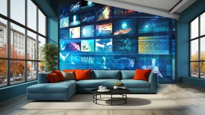 Digital Multimedia Wall mural