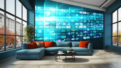 Digital Multimedia Wall mural