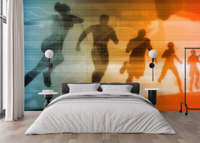 Fitness App Tracker Wall mural