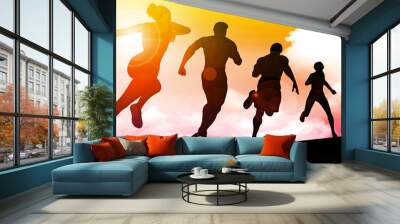 Running Abstract Wall mural