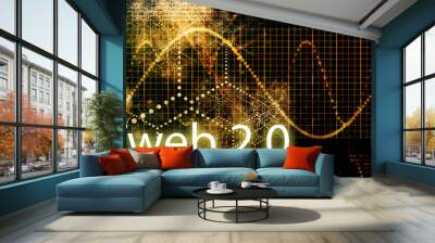 web 2.0 abstract technology business concept wallpaper Wall mural