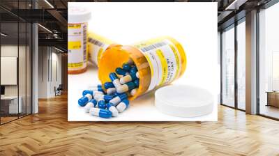 Prescription medication in pharmacy vials Wall mural