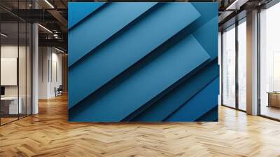 Abstract Blue Geometric Pattern Wall mural