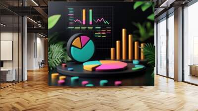 Financial Growth and Sustainability Wall mural