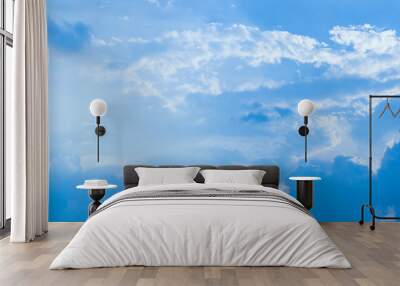 blue sky background with tiny clouds. panorama Wall mural