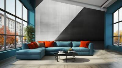 Image of gray wall texture accentuated by a soft light spotlight. Wall mural